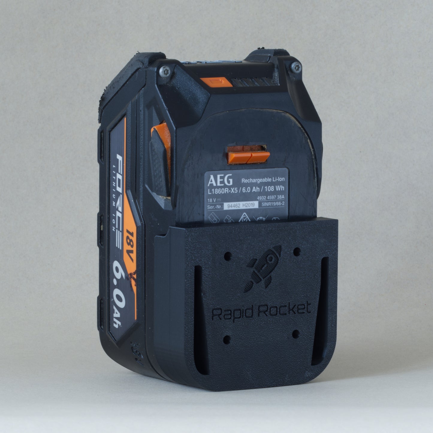 AEG 18 Volt Single Battery Mount Holder - Drop-In Type