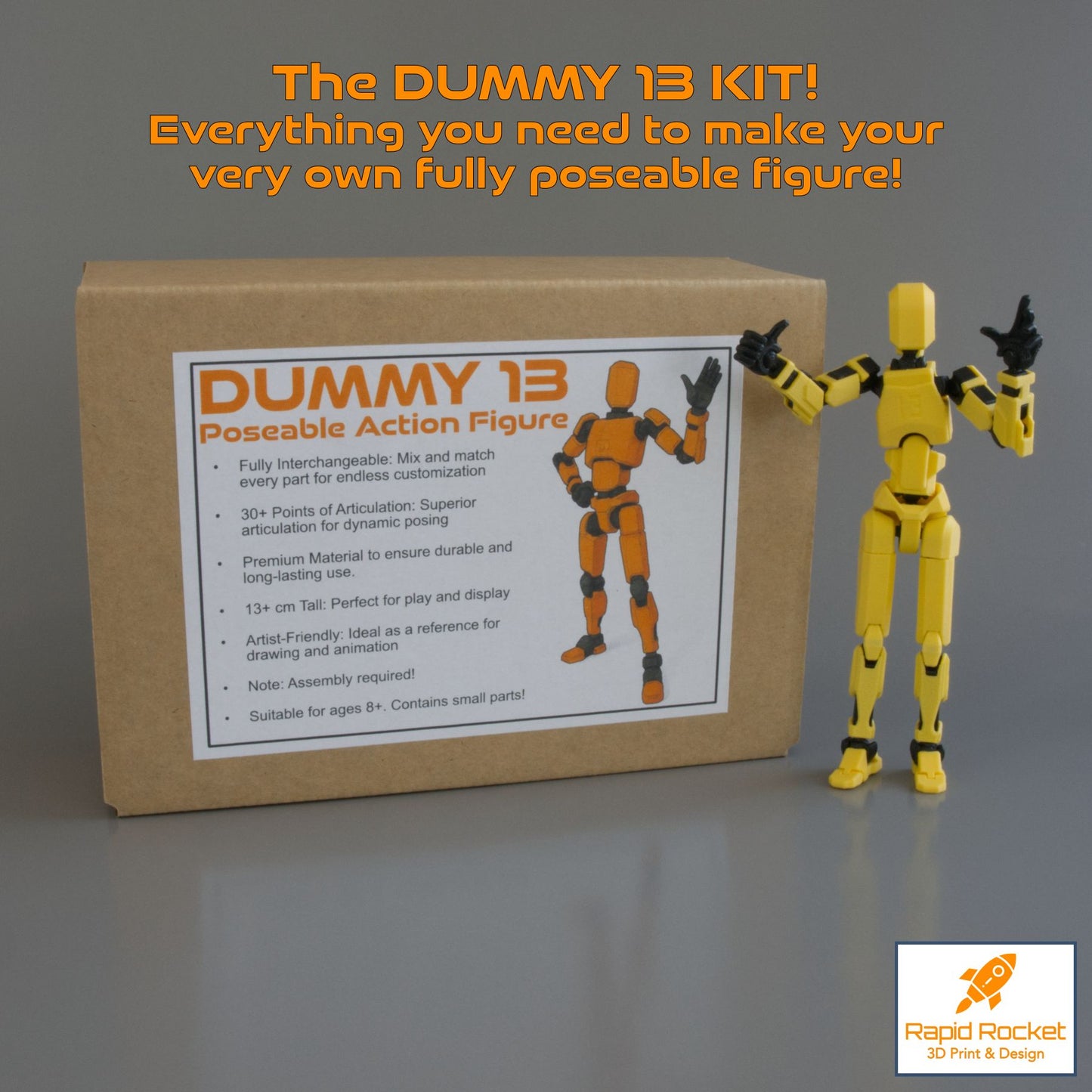 DUMMY 13 Poseable Action Figure Kit – Fully Articulated DIY Model